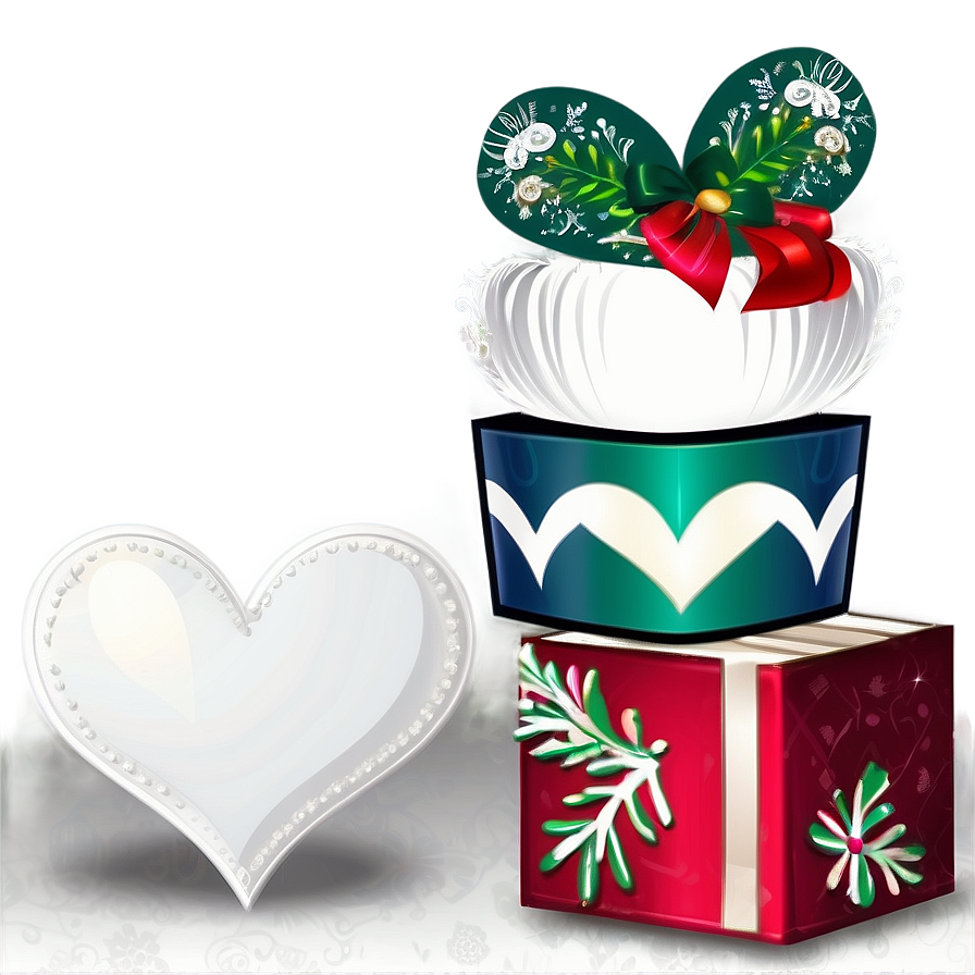 Festive White Hearts Png Hdp40 PNG image