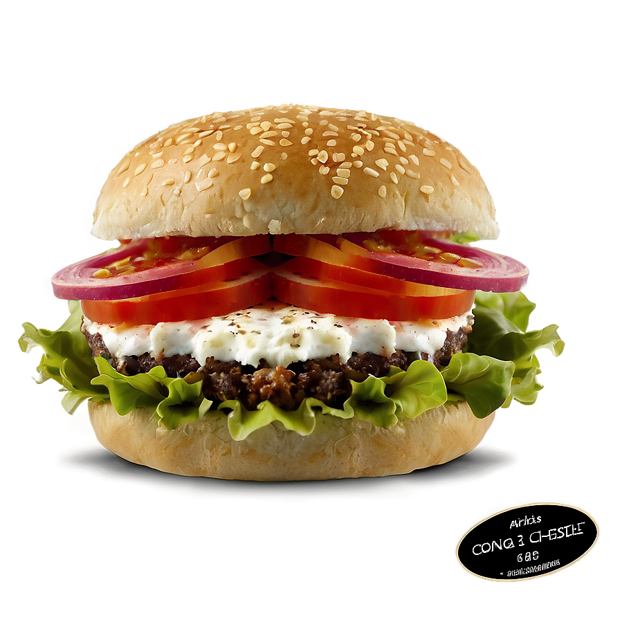 Feta Cheese Burger Png 05042024 PNG image