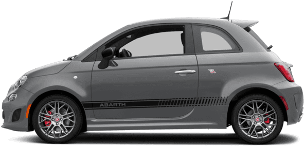 Fiat500 Abarth Side View PNG image