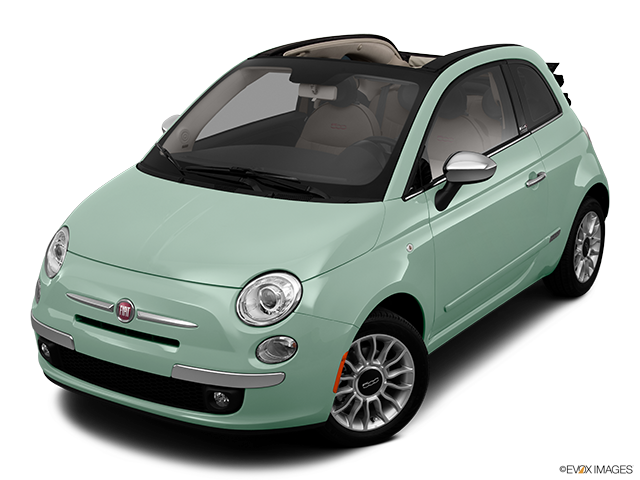 Fiat500 Cabriolet Mint Green PNG image