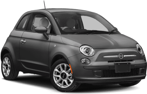 Fiat500 Compact Car Side View PNG image