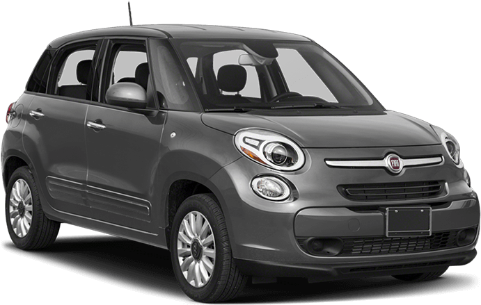 Fiat500 L Grey Side View PNG image
