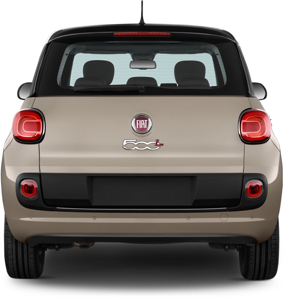 Fiat500 L Rear View PNG image