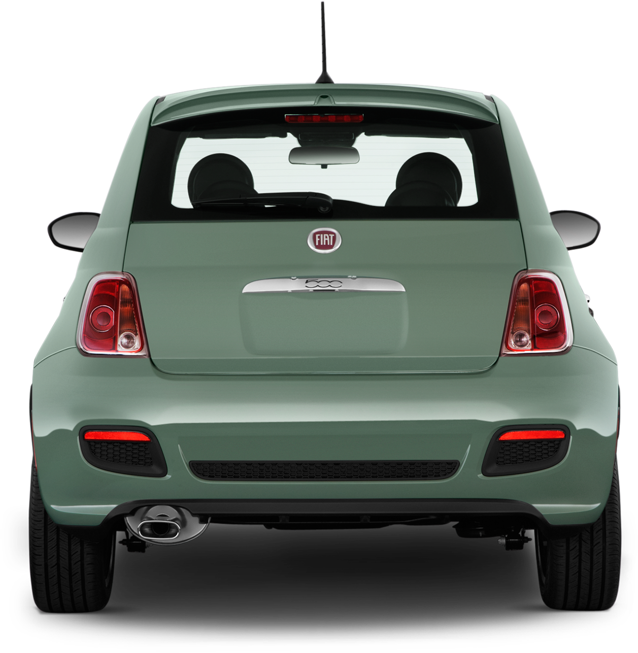 Fiat500 Rear View PNG image