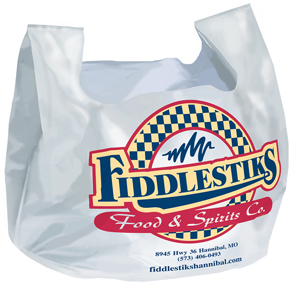 Fiddlesticks Branded Plastic Bag PNG image