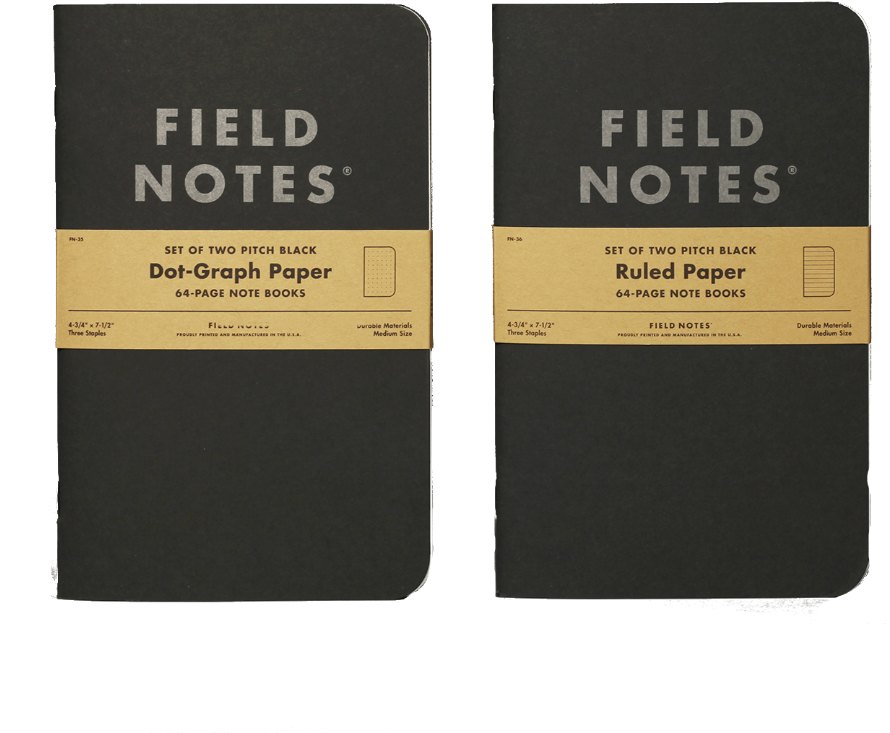 Field Notes Dot Graphand Ruled Paper Notebooks PNG image