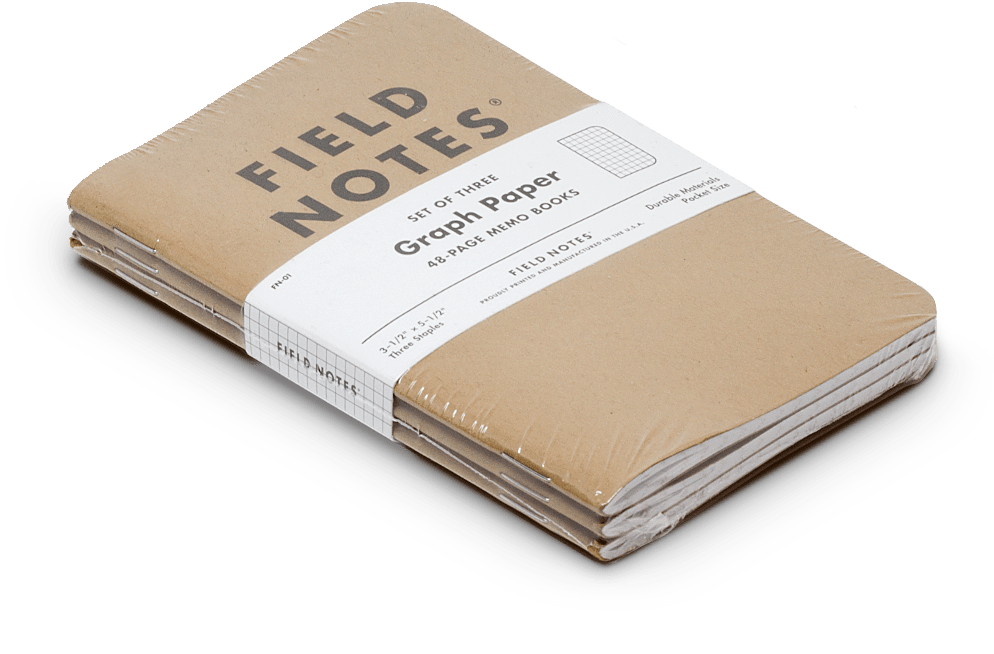 Field Notes Graph Paper Notebooks PNG image