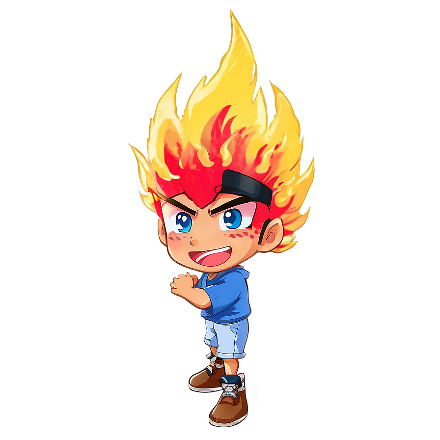 Fierce Anime Fire Wave Png Dei PNG image