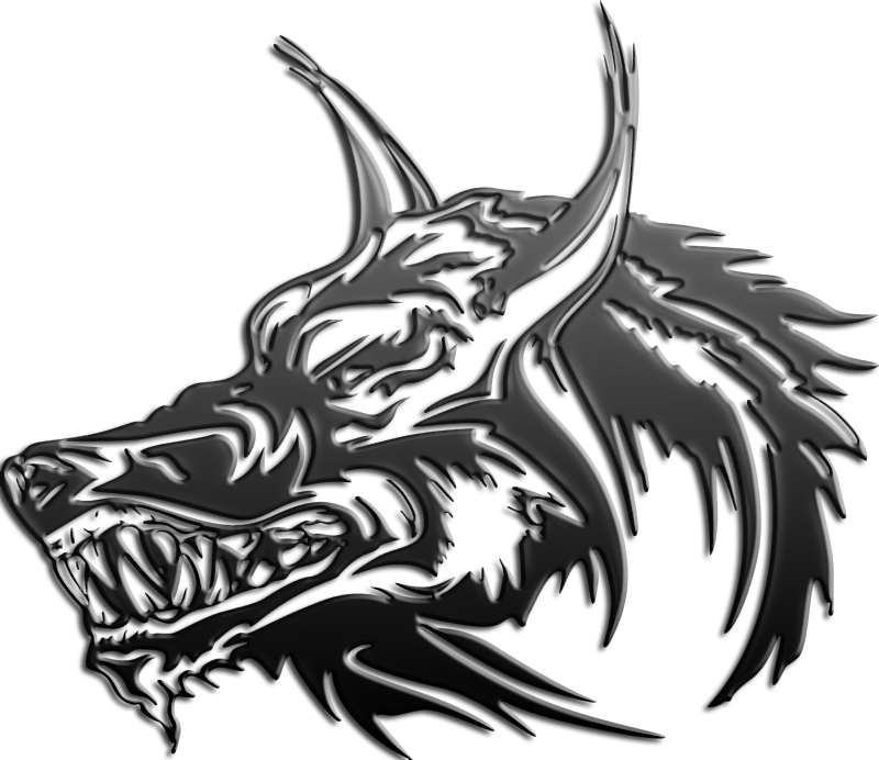 Fierce Black Wolf Logo PNG image