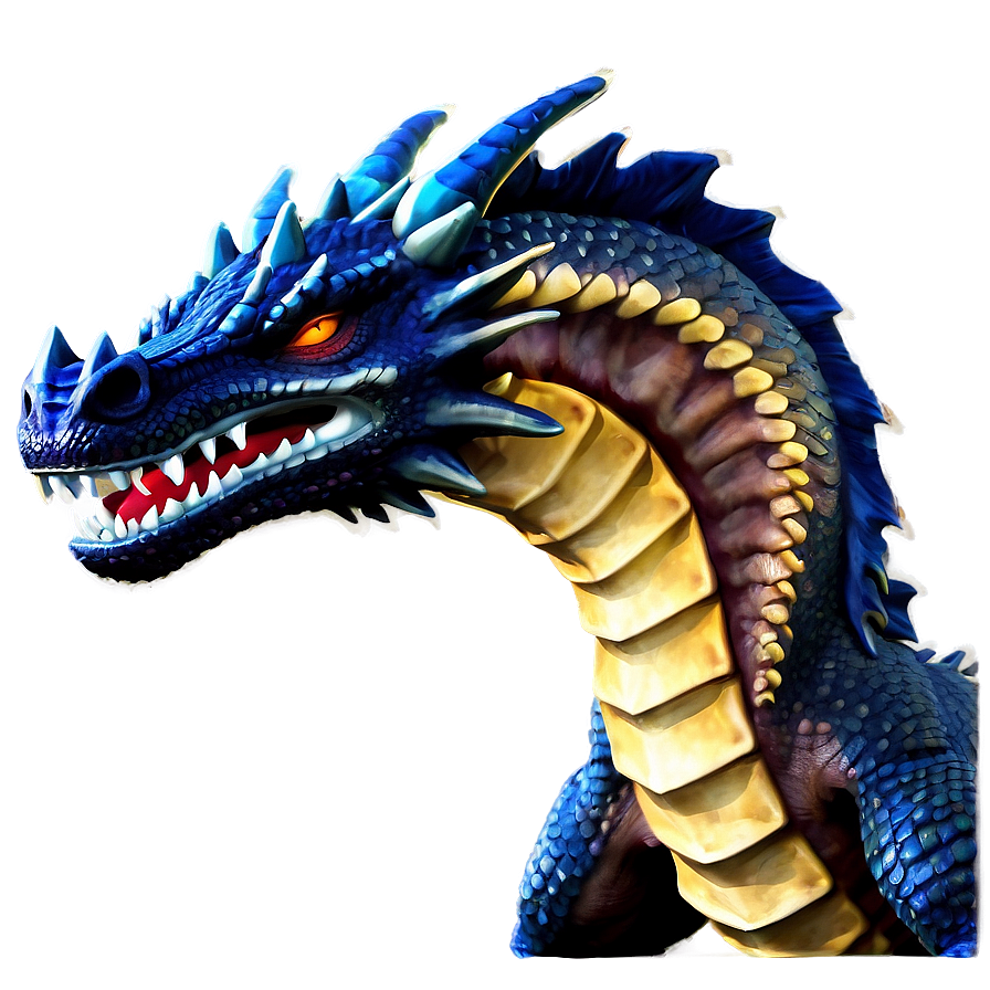 Fierce Blue Dragon Avatar Png 06252024 PNG image