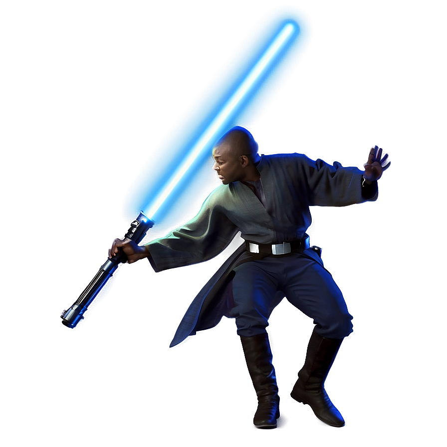 Fierce Blue Lightsaber Battle Png Ofv PNG image