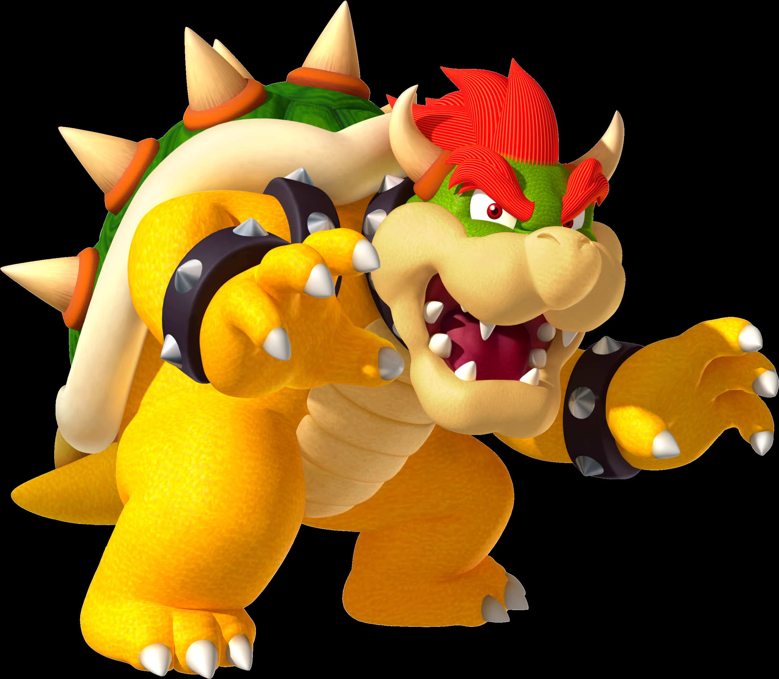 Fierce_ Bowser_ Character_ Render PNG image