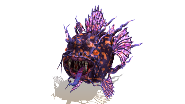 Fierce Deep Sea Creature PNG image