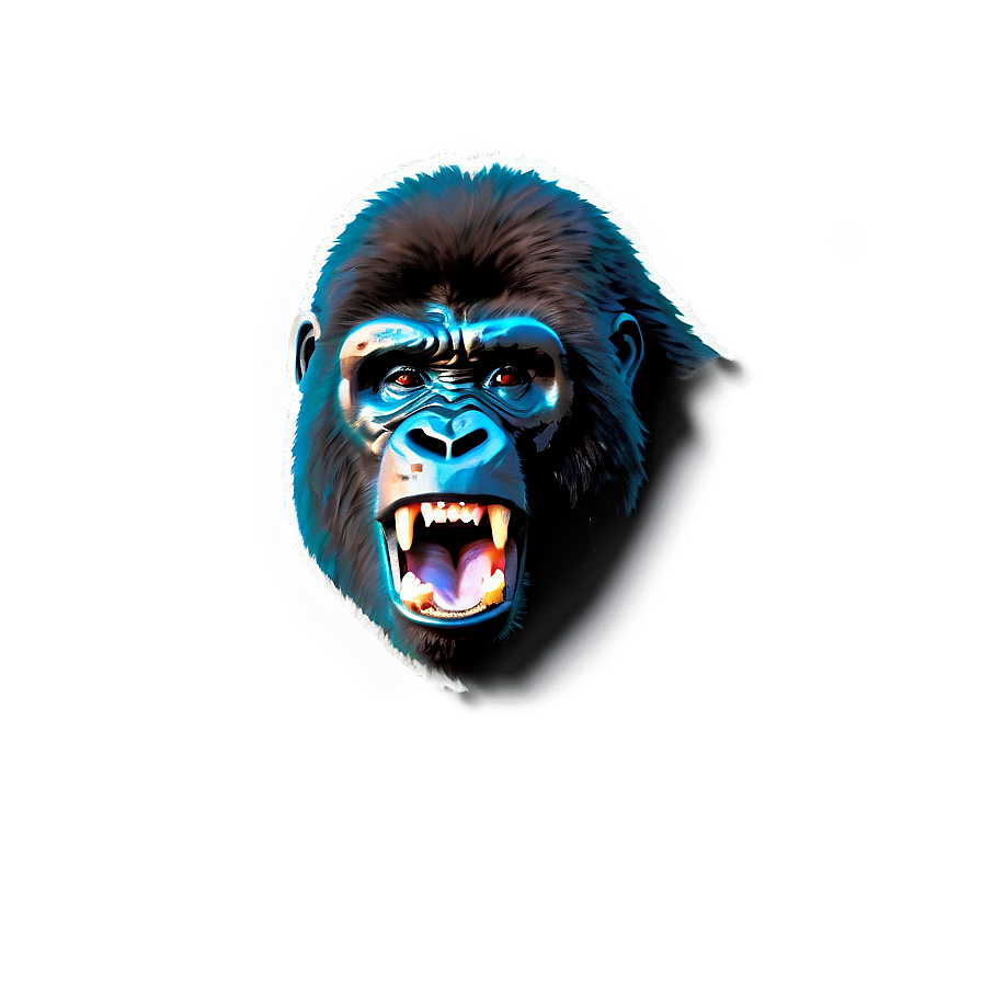 Fierce Gorilla Roar Png Jnn PNG image