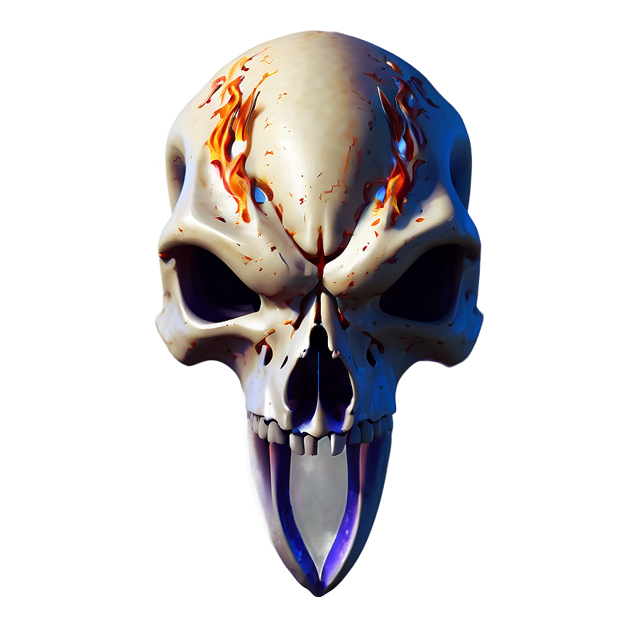 Fiery Animal Skull Emblem Png 06282024 PNG image