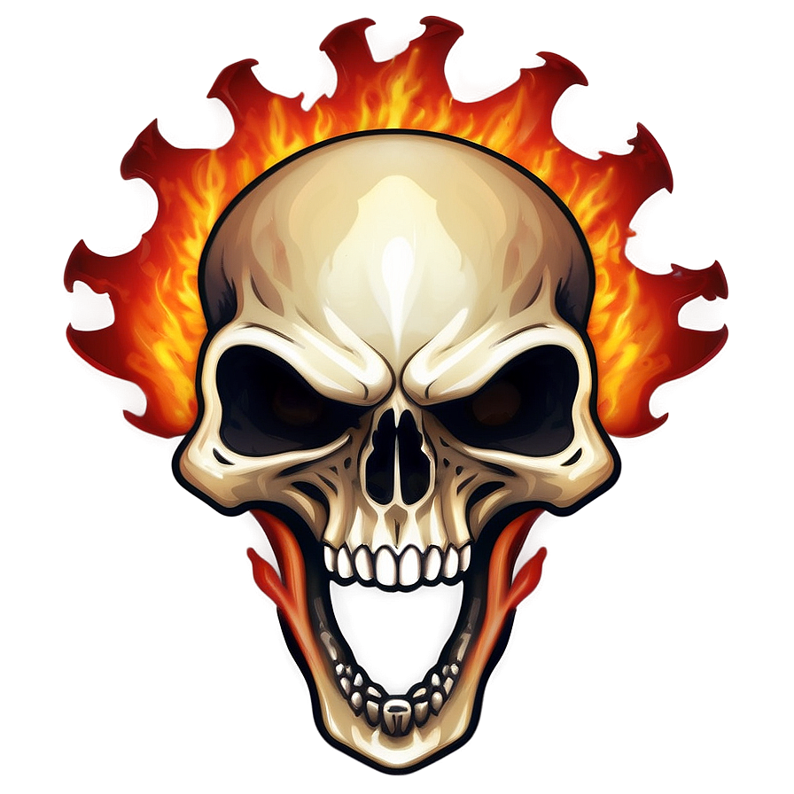 Fiery Animal Skull Emblem Png Qeg73 PNG image