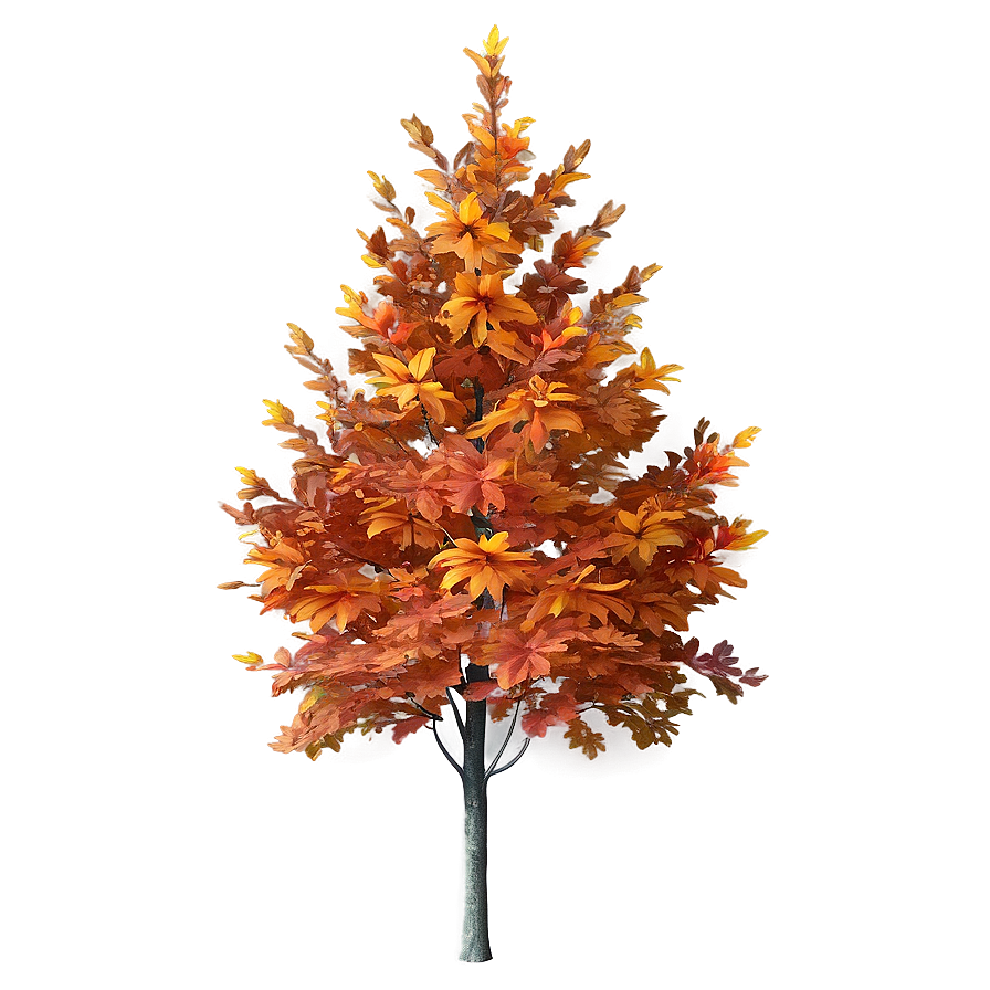 Fiery Autumn Tree Png 06122024 PNG image