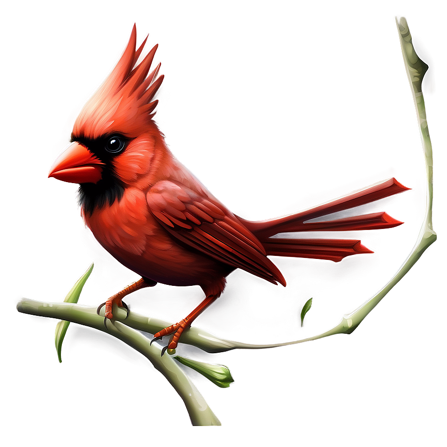 Fiery Cardinal Art Png Ajv81 PNG image