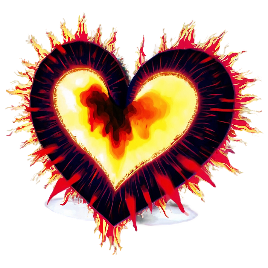 Fiery Corazon Burst Png 05232024 PNG image