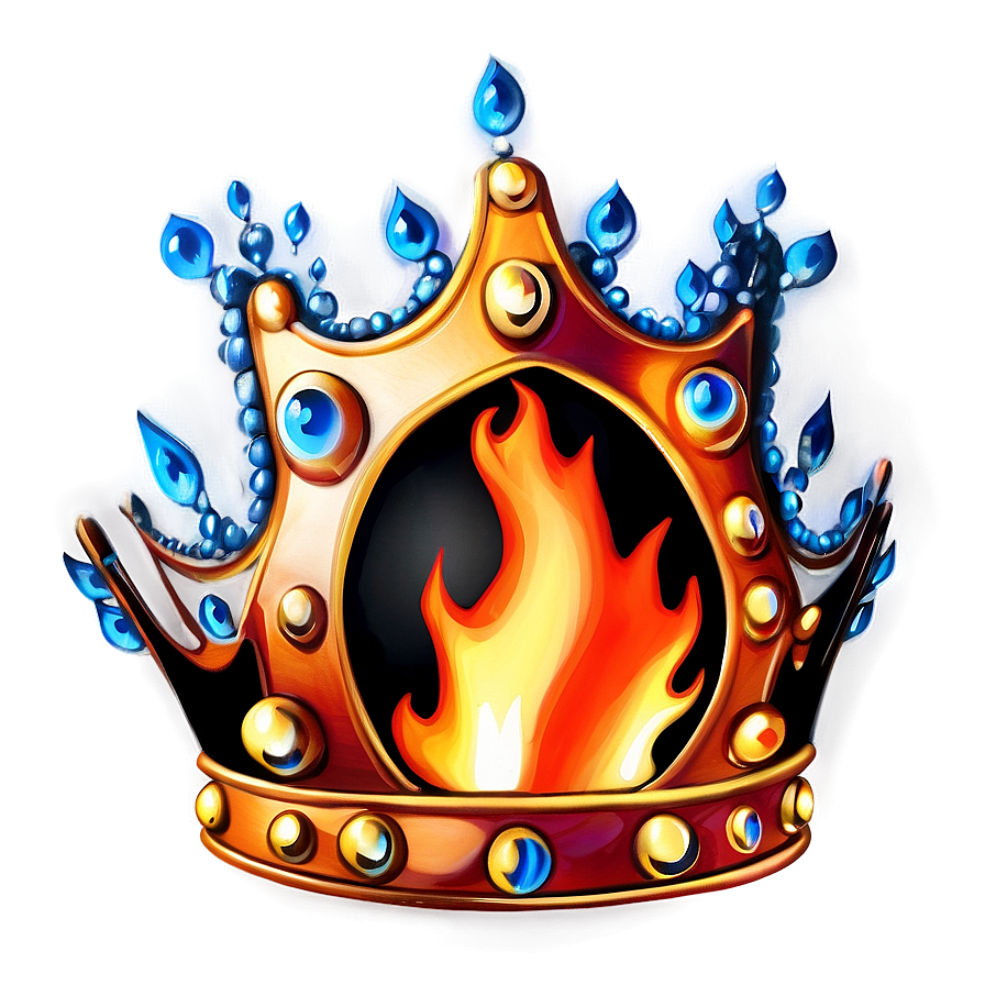 Fiery Crown Graphic Png 04302024 PNG image