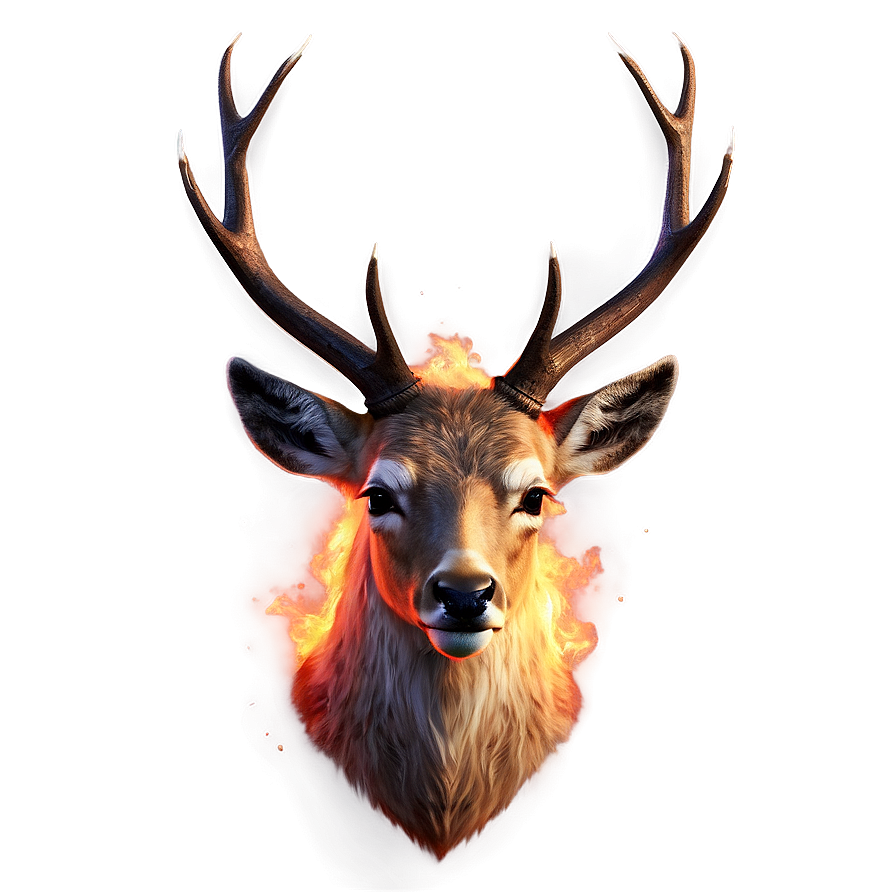 Fiery Deer Head Concept Png Fdf PNG image