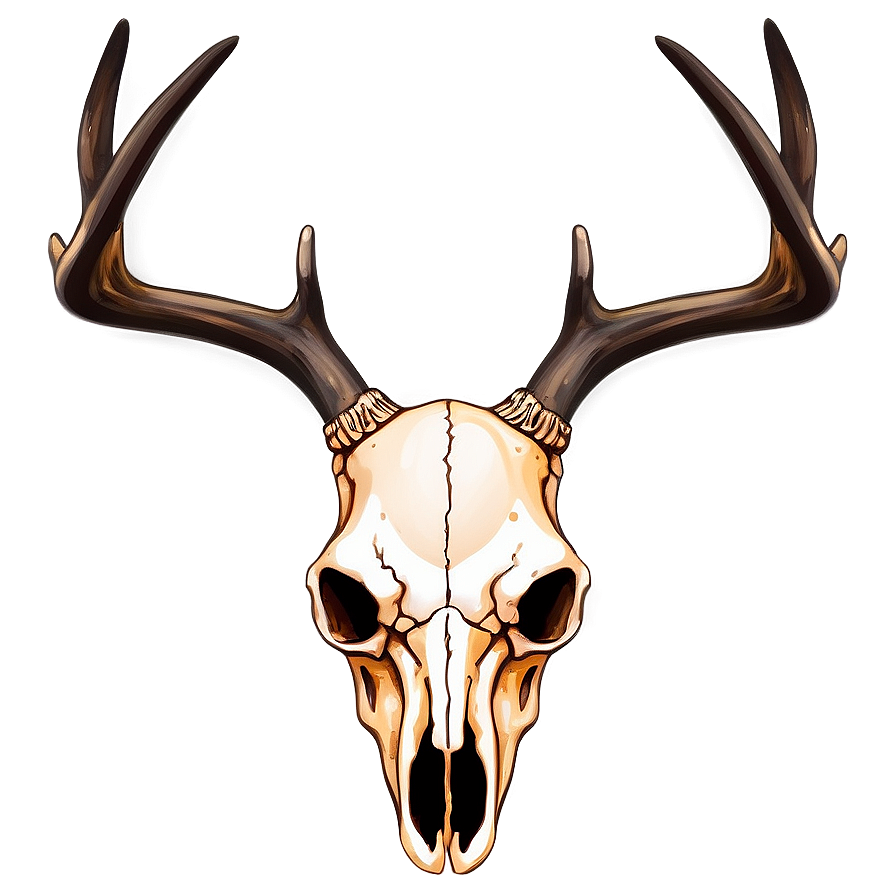 Fiery Deer Skull Design Png Kpa PNG image