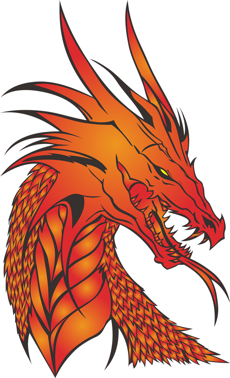 Fiery Dragon Illustration.png PNG image