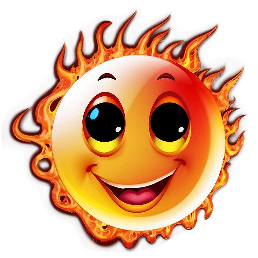 Fiery Emoji Expression Png 05042024 PNG image