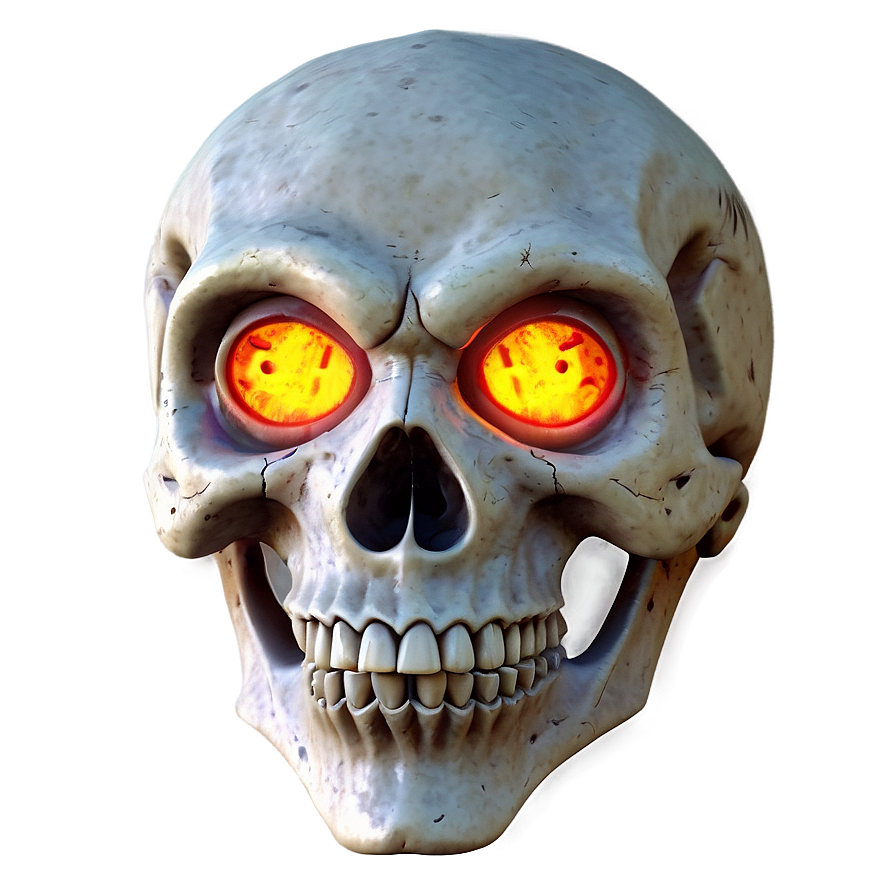 Fiery Eyed Skull Png 3 PNG image