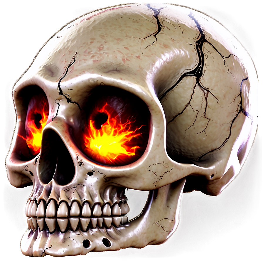 Fiery Eyed Skull Png 32 PNG image