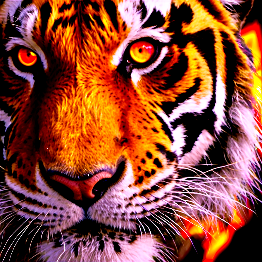 Fiery Eyes Tiger Png 70 PNG image