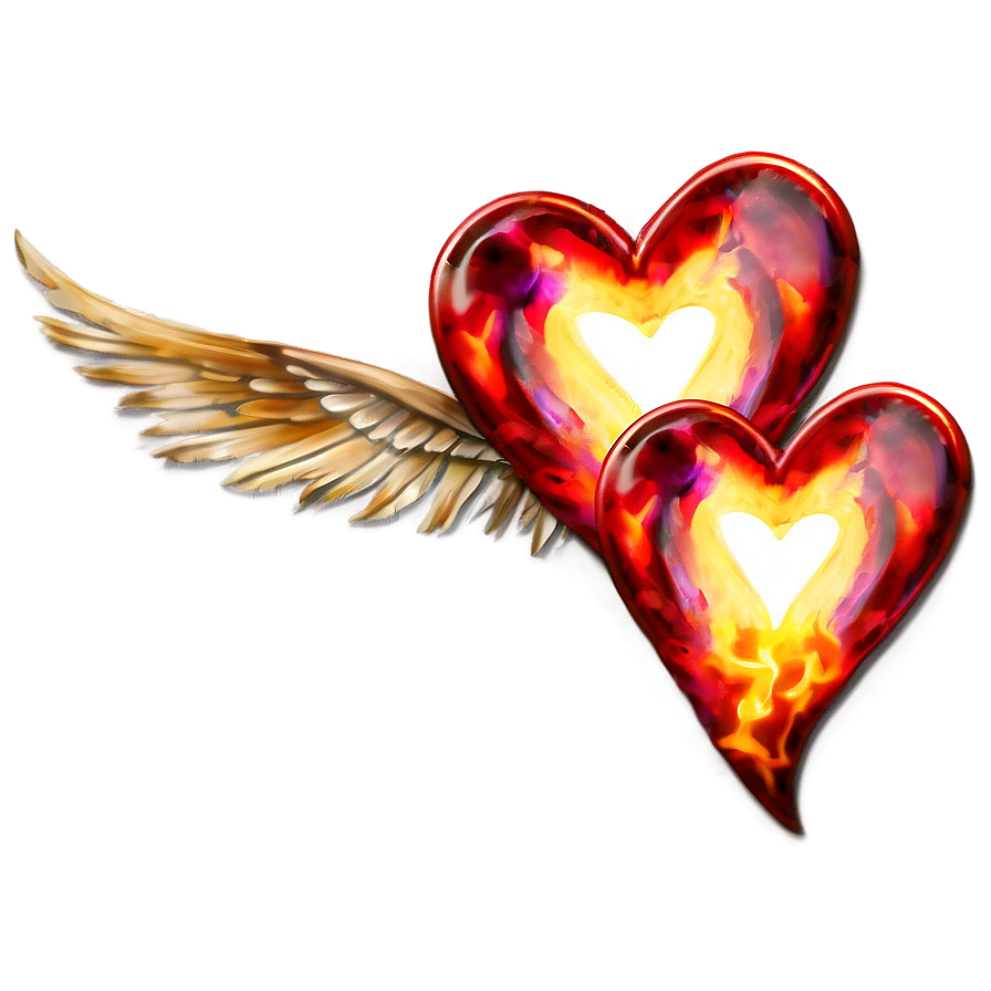 Fiery Hearts Png 05032024 PNG image