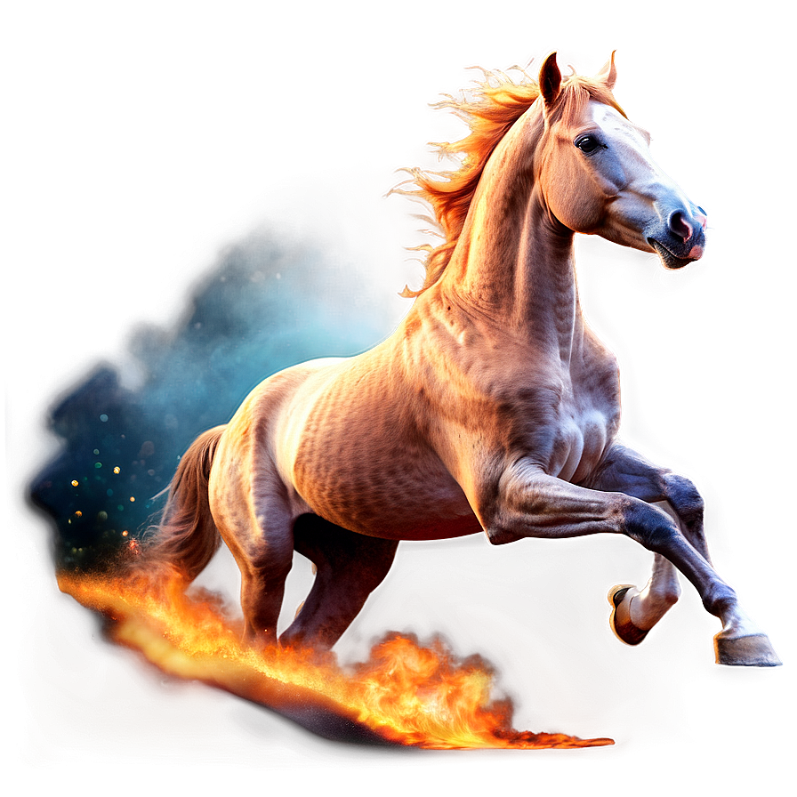 Fiery Horse Running Scene Png Lvd PNG image