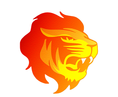 Fiery_ Lion_ Logo PNG image