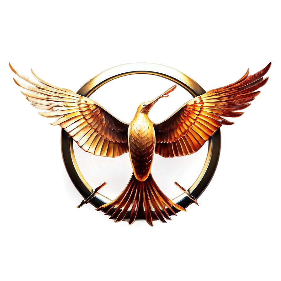 Fiery Mockingjay Emblem Png 06242024 PNG image