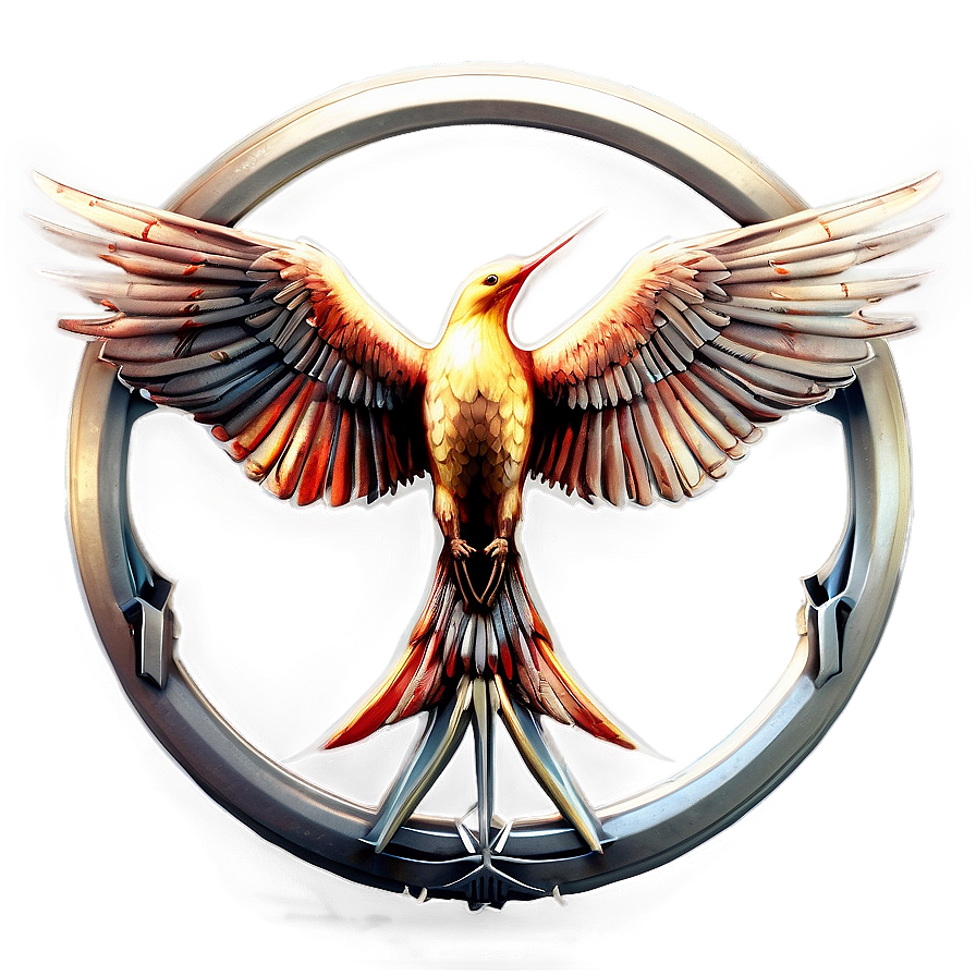 Fiery Mockingjay Emblem Png Rox33 PNG image