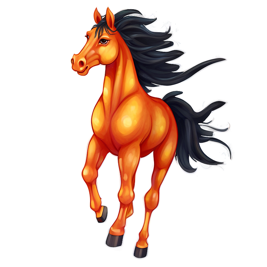 Fiery Mustang Horse Spirit Png Ynu PNG image