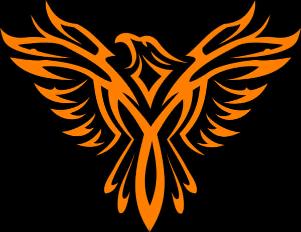 Fiery Orange Eagle Logo PNG image