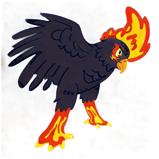 Fiery Phoenix Eagle Concept Png B PNG image
