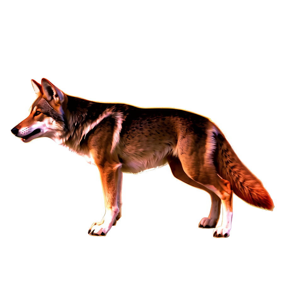 Fiery Red Wolf Art Png Cvq PNG image