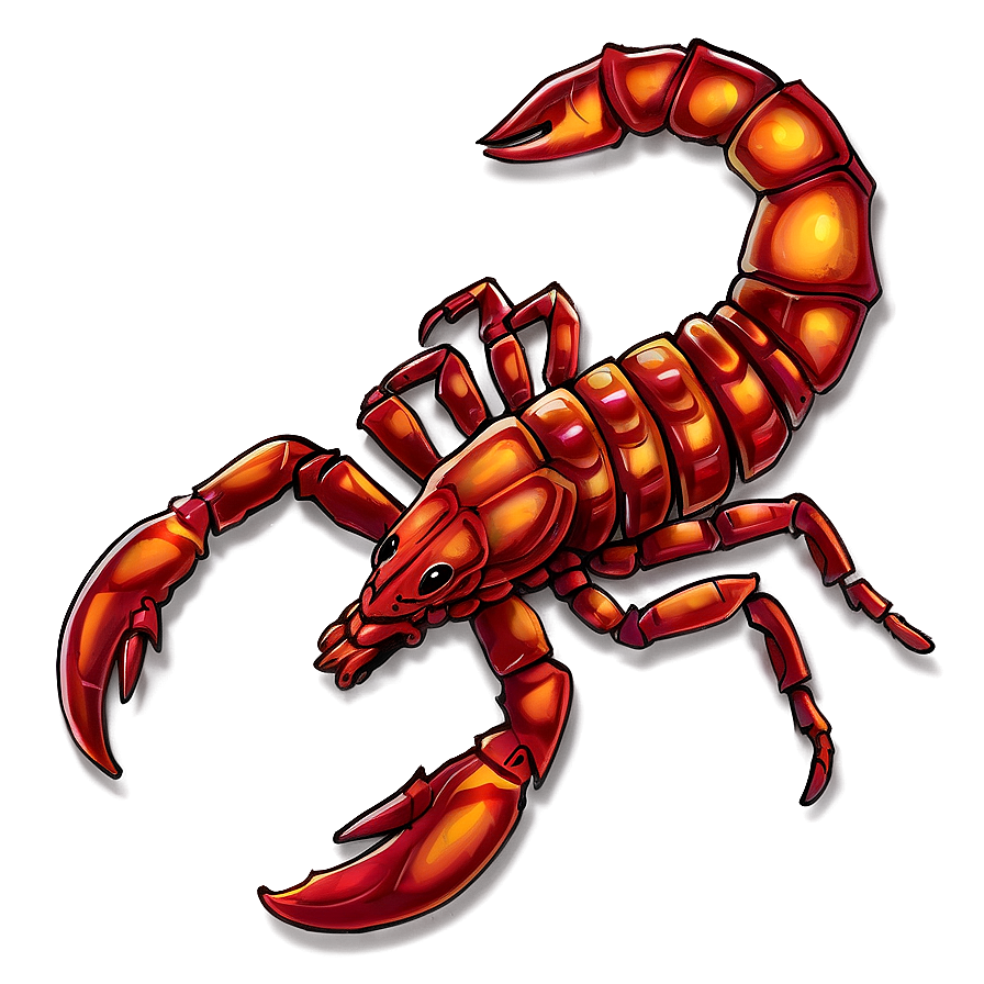 Fiery Scorpion Illustration Png 05242024 PNG image