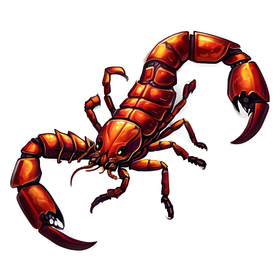 Fiery Scorpion Illustration Png 14 PNG image