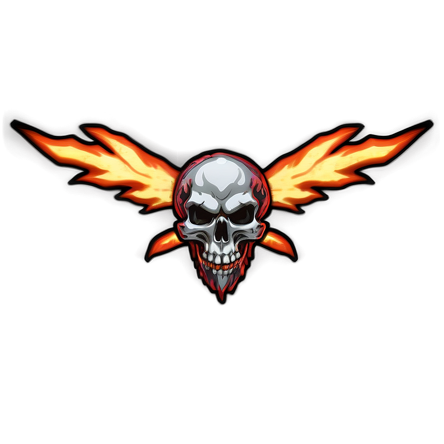 Fiery Skull Emblem Png Thm PNG image