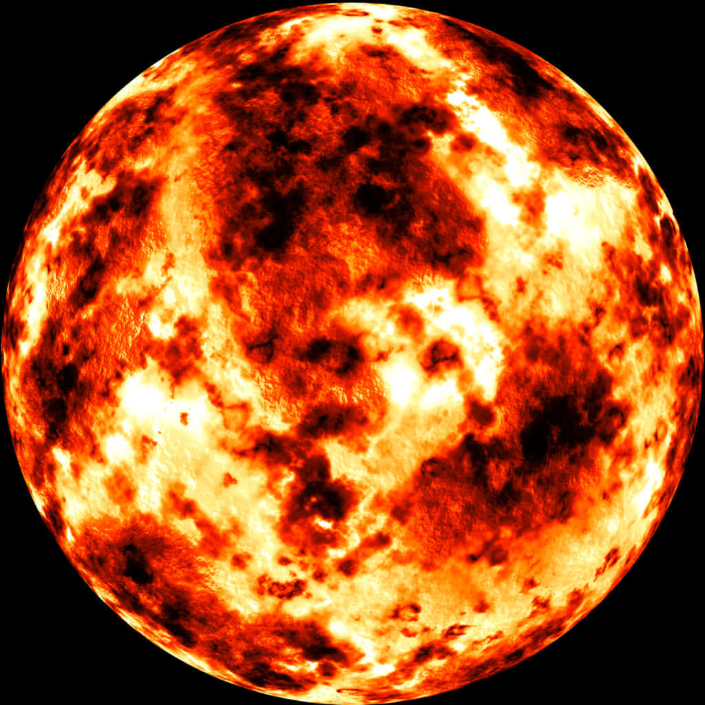 Fiery Sun Close Up PNG image