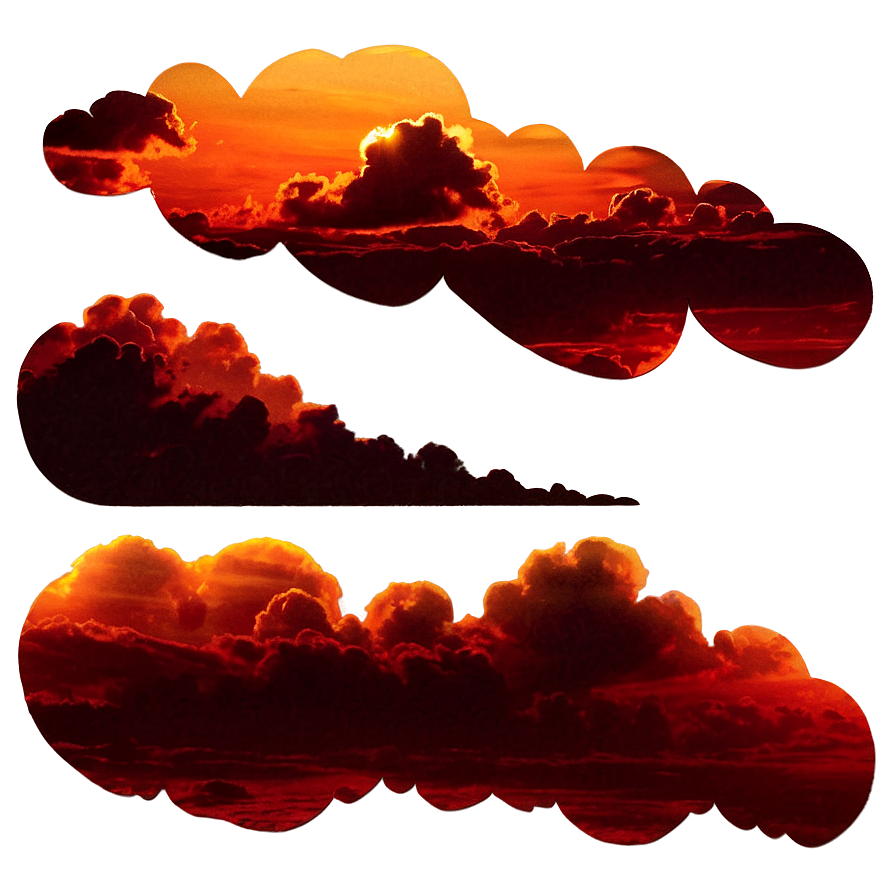 Fiery Sunset Clouds Png 18 PNG image