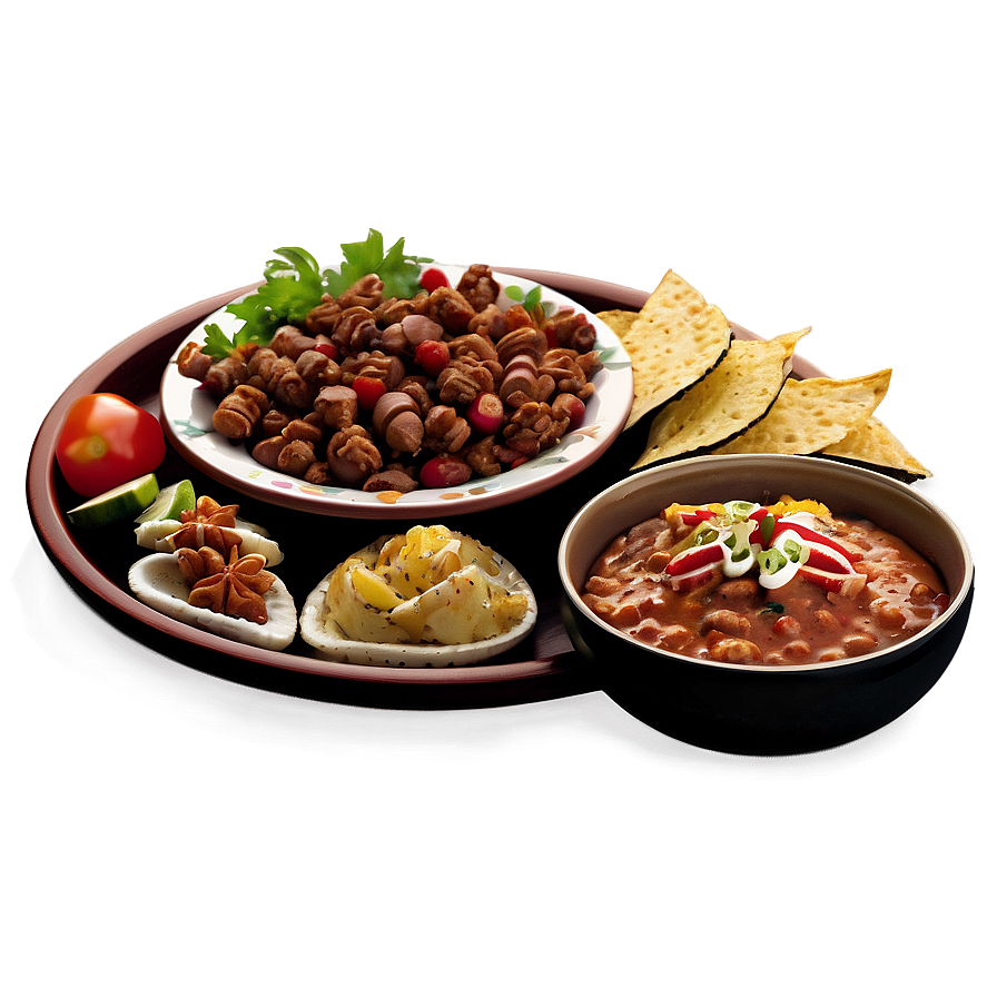 Fiesta Food Platter Png 06202024 PNG image