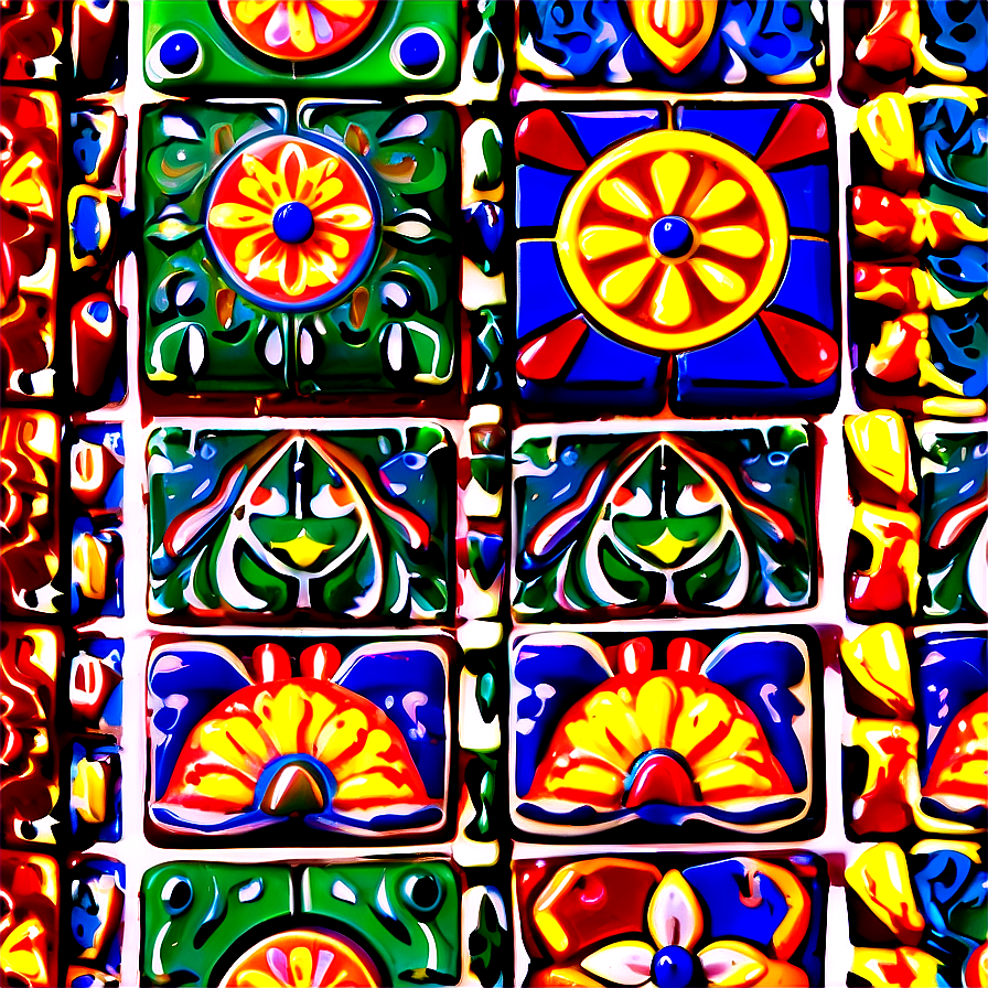 Fiesta Spanish Tiles Background Png Cdr PNG image