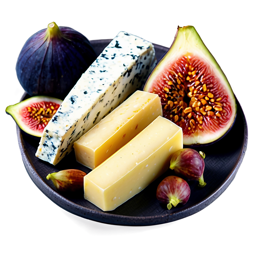 Figs And Cheese Platter Png 06252024 PNG image