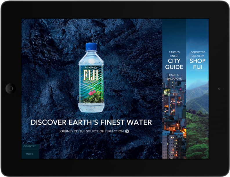 Fiji Water Advertisement Tablet PNG image