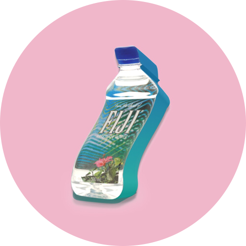 Fiji Water Bottle Artistic Background PNG image